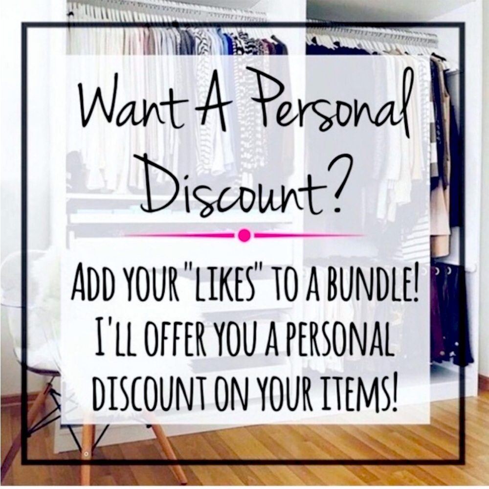 Bundle and save! Add your liked items in to a bundle and I will send you a deal!